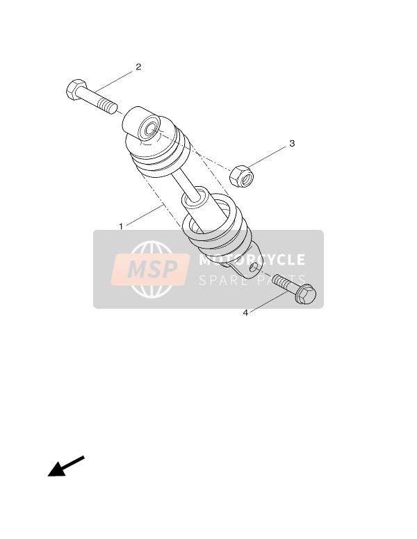 Yamaha EW50N SLIDER NAKED 2003 Suspensión trasera para un 2003 Yamaha EW50N SLIDER NAKED